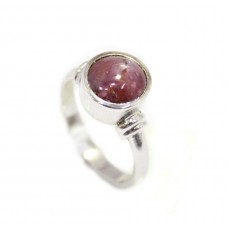 Women's Ring 925 Sterling Silver Natural Star Red Ruby Gem Stone B 829